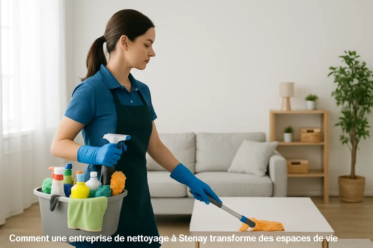 Équipe de nettoyage à Stenay nettoyant un appartement avec des outils modernes.