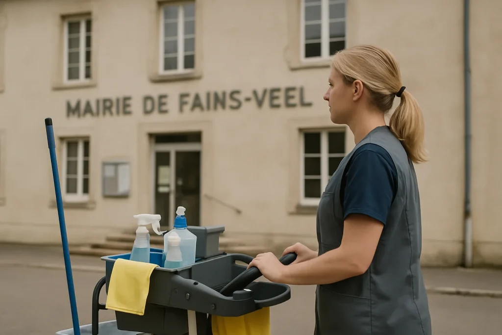 Une équipe de nettoyage à Fains-Veel nettoie un appartement insalubre avec attention.